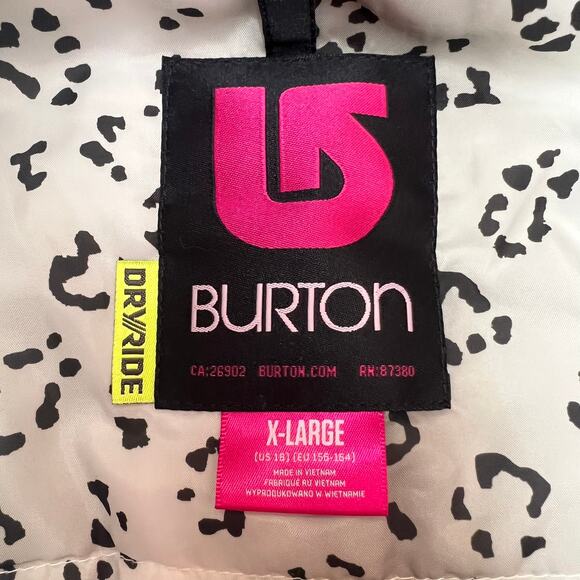 BURTON Girl's Dry Ride Insulated Hooded Snowboarding Ski Jacket Coat Size XL - Picture 4 of 16